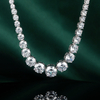 Fashion Jewelry Tennis Choker Necklace 925 Silver Cubic Zirconia Tennis Chain Necklace 