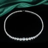 Fashion Jewelry Tennis Choker Necklace 925 Silver Cubic Zirconia Tennis Chain Necklace 