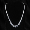 Fashion Jewelry Tennis Choker Necklace 925 Silver Cubic Zirconia Tennis Chain Necklace 