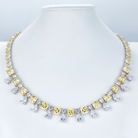 Tennis Sterling Silver Necklace For Gift